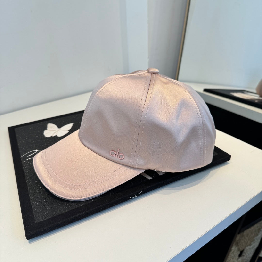 Satin Finish Baseball Cap, Adjustable Athleisure Hat for Daily Use
