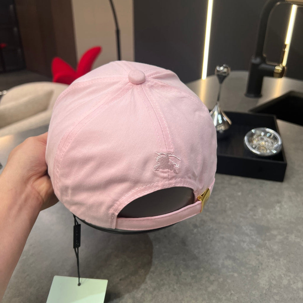 Elegant Pink Embroidered Cap for Minimalist Style