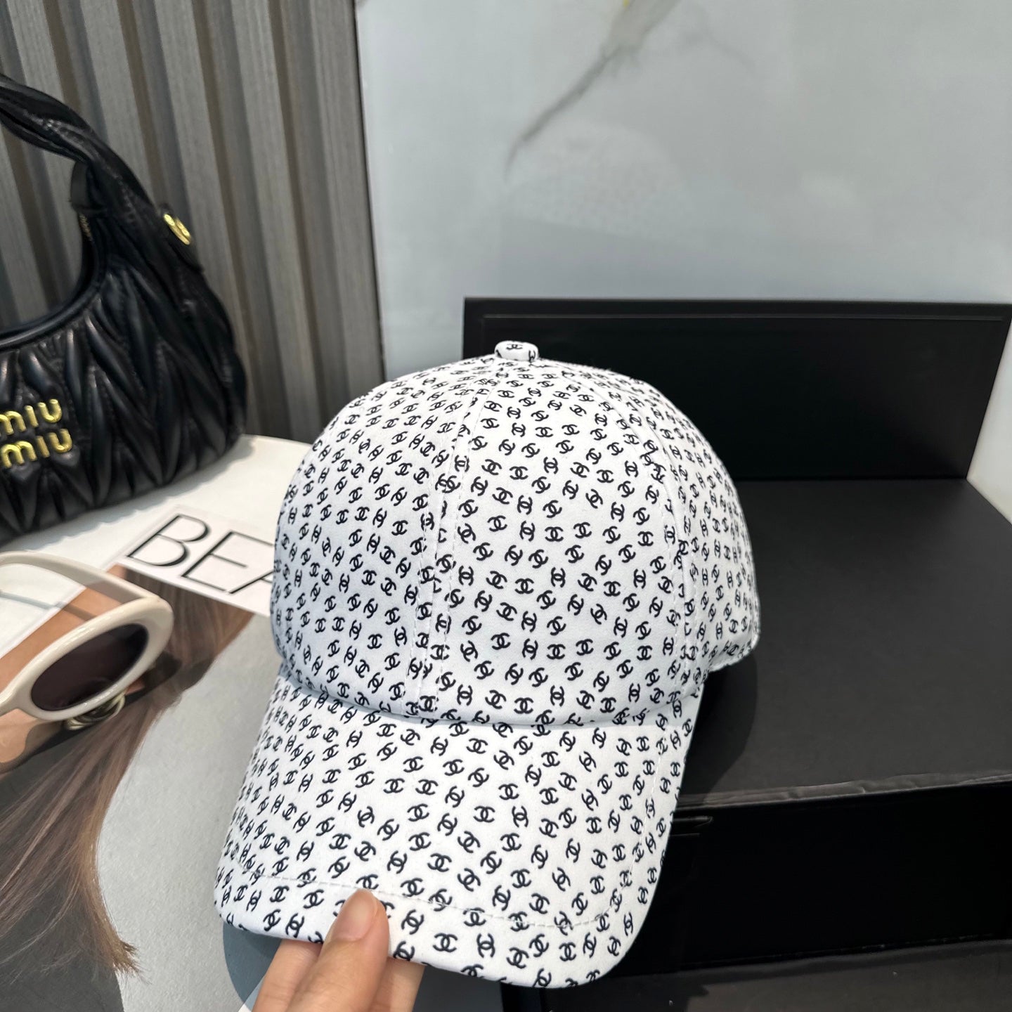 Monogram Baseball Cap in White