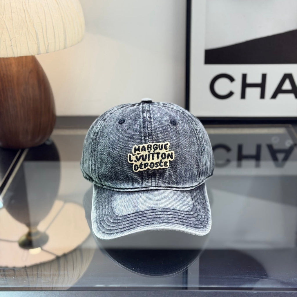 Vintage Washed Denim Baseball Cap - Distressed Streetwear Hat