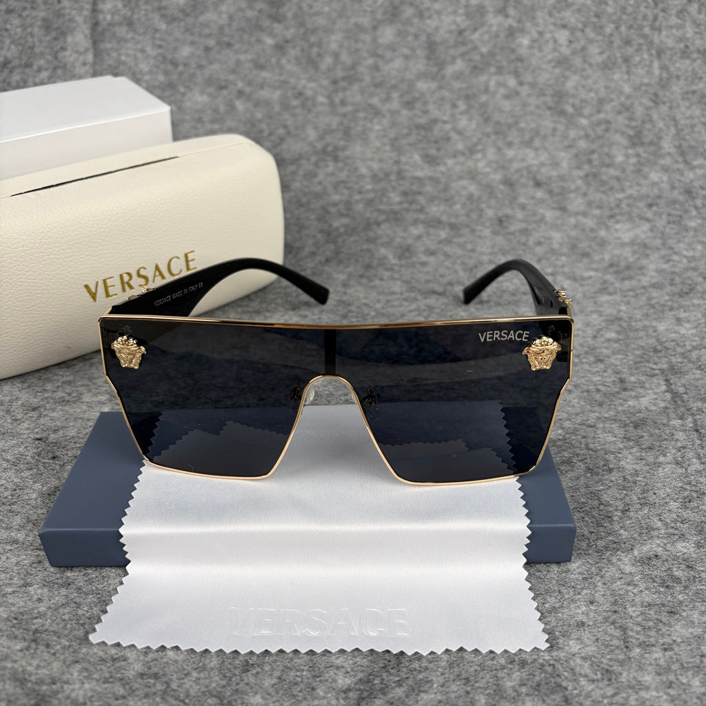 Modern Shield Sunglasses Oversized Flat-Top UV Protection Eyewear