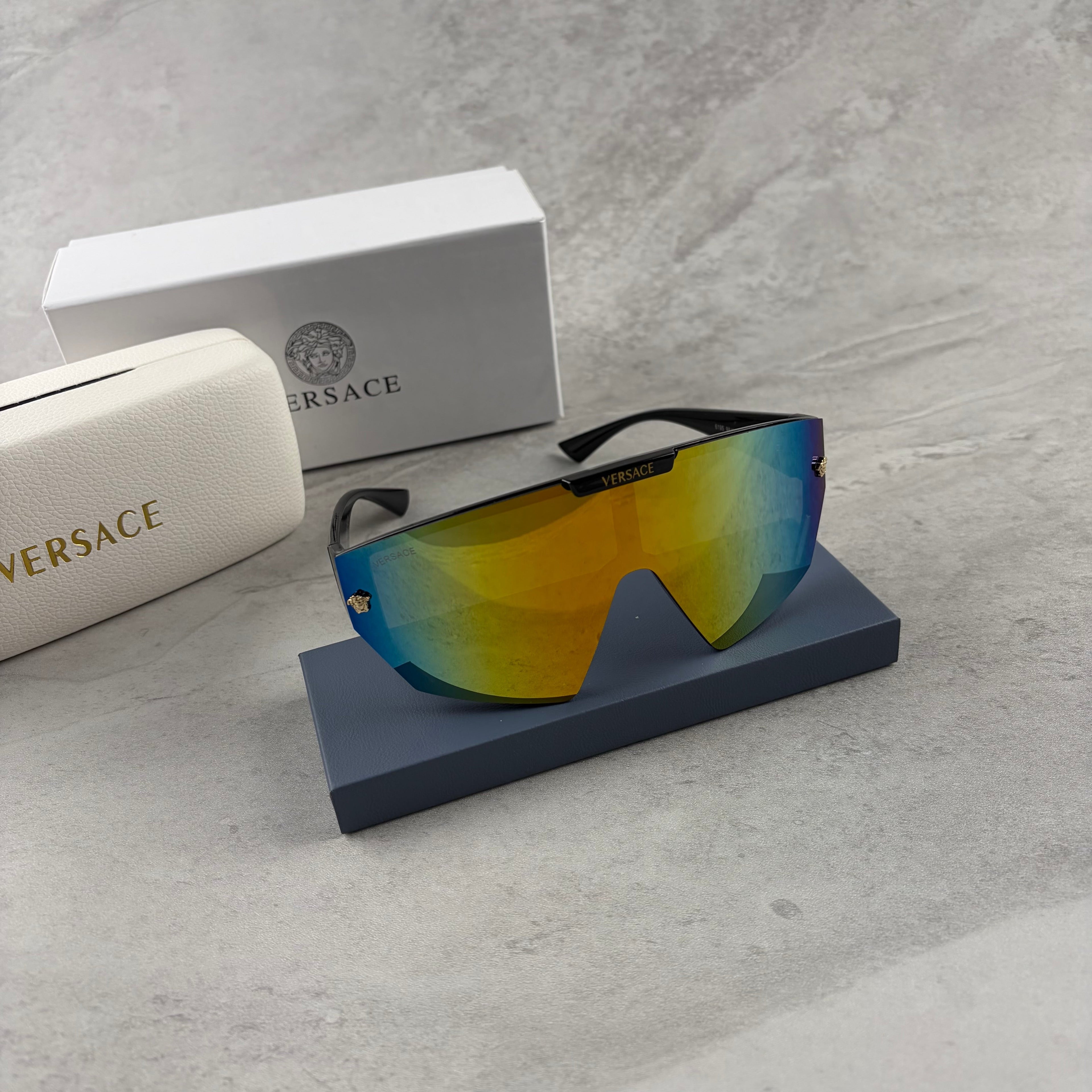 Modern Shield Visor Sunglasses - Unisex Oversized Flat Top Frames