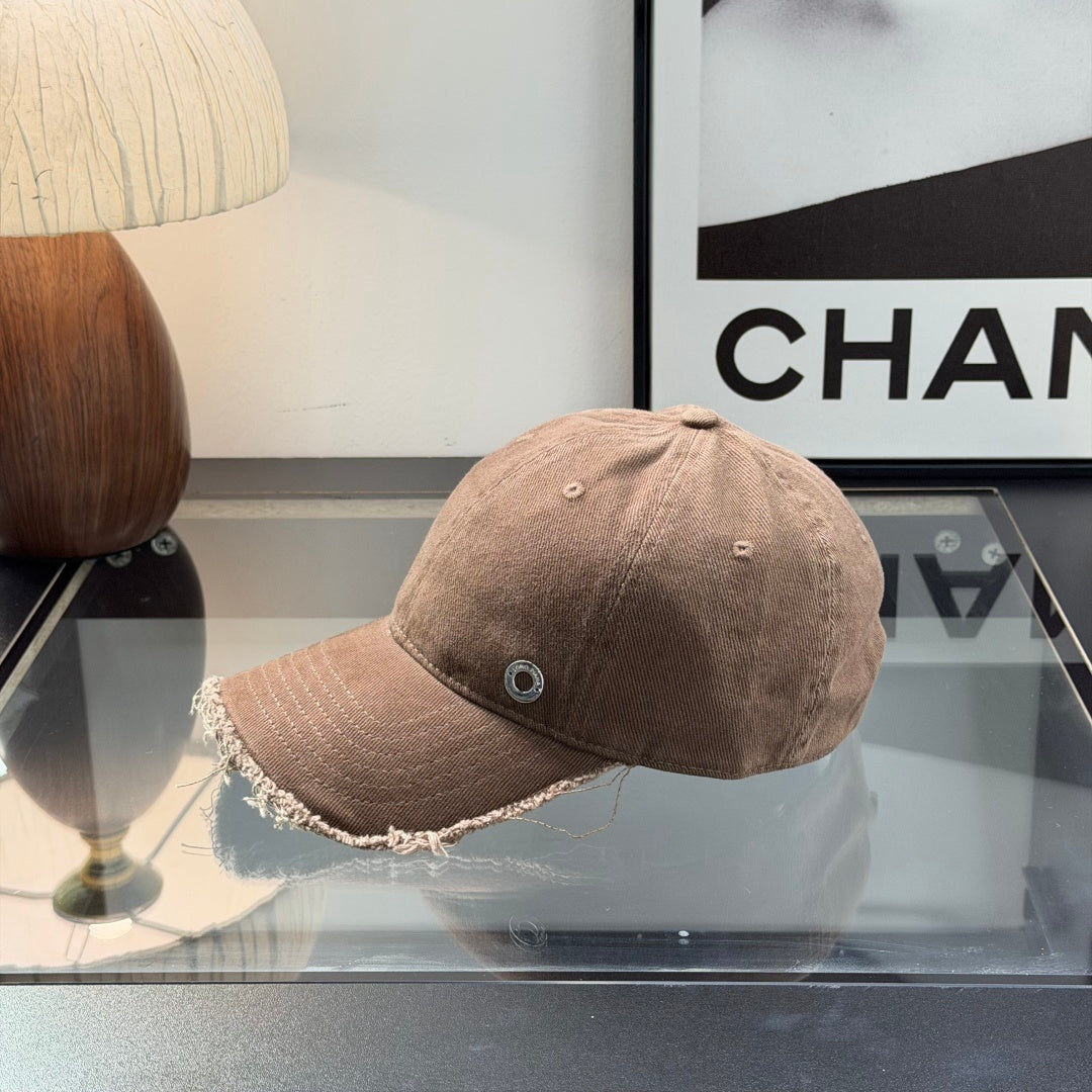 Distressed Cotton Baseball Cap - Vintage Streetwear Style