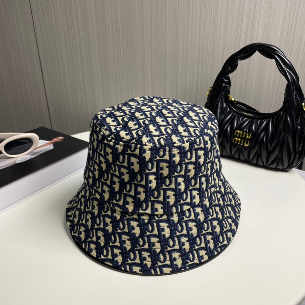 Classic Monogram Embroidered Bucket Hat - Premium Cotton Sun Hat