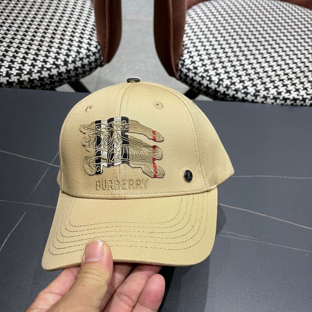 Classic Heritage Embroidered Baseball Cap - Adjustable Khaki Hat