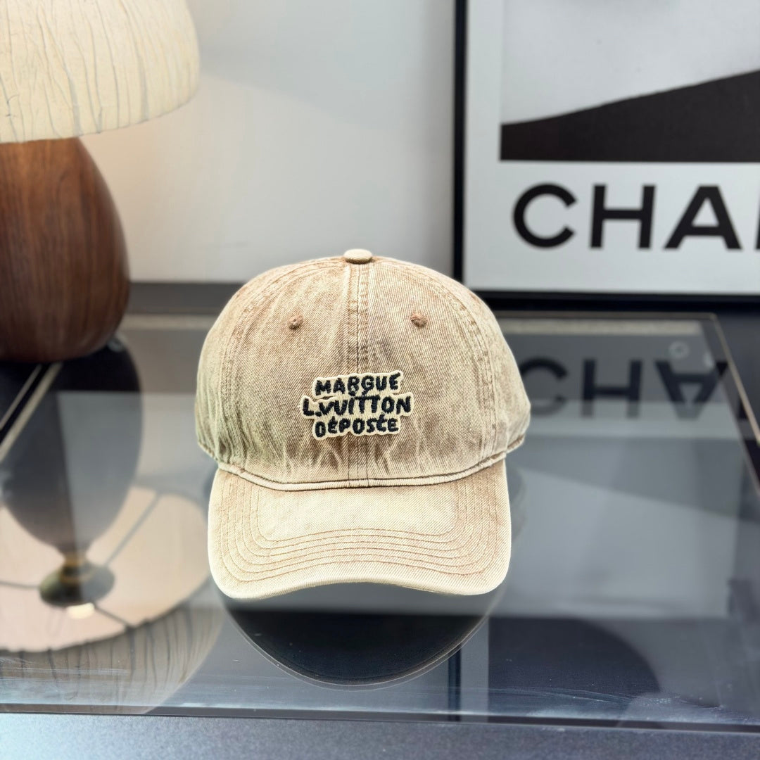 Distressed Denim Baseball Cap - Vintage Washed Streetwear Hat