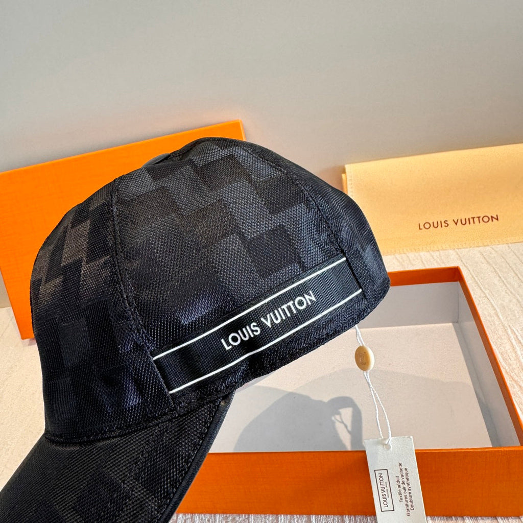 Classic Checkerboard Black Baseball Cap