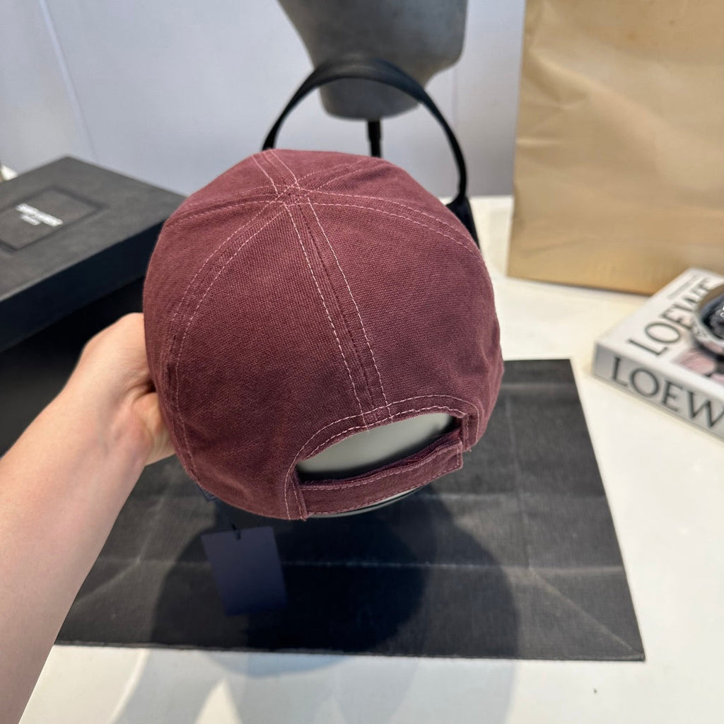 Embroidered Cotton Baseball Cap - Refined Minimalist Headwear