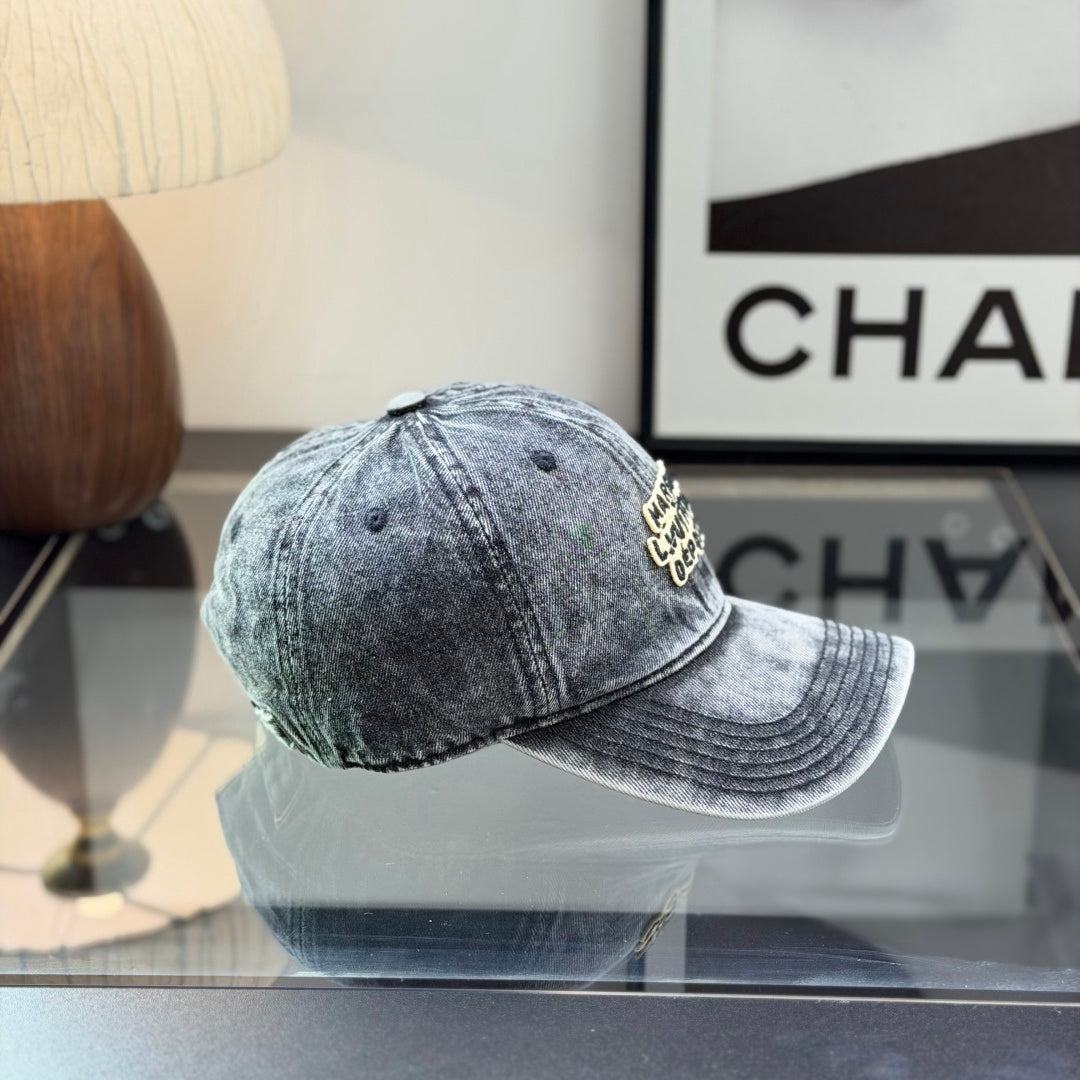 Vintage Washed Denim Baseball Cap - Distressed Streetwear Hat