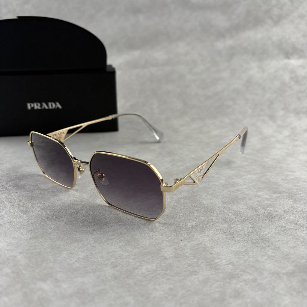 Geometric Gold Frame Sunglasses - Lightweight Premium UV Protection