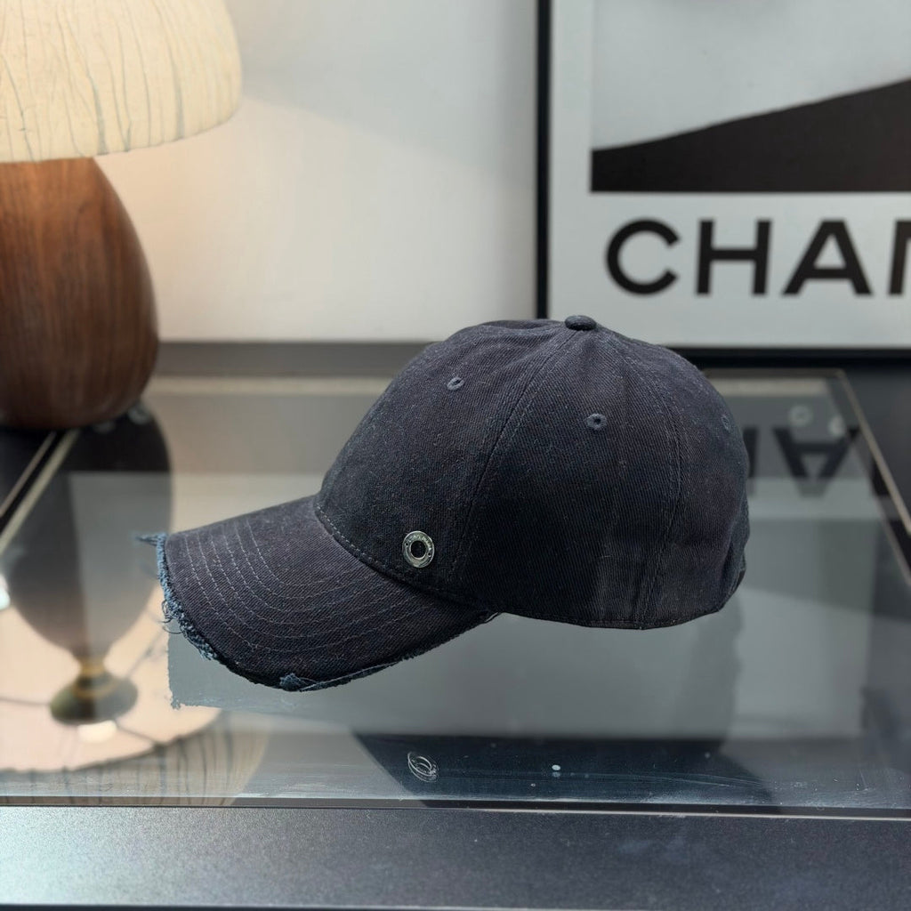 Premium Distressed Baseball Cap - Casual Aesthetic Cotton Hat