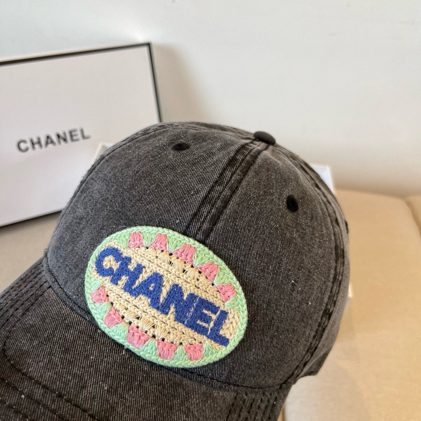 Vintage Distressed Denim Baseball Cap - Adjustable Unisex Casual Hat