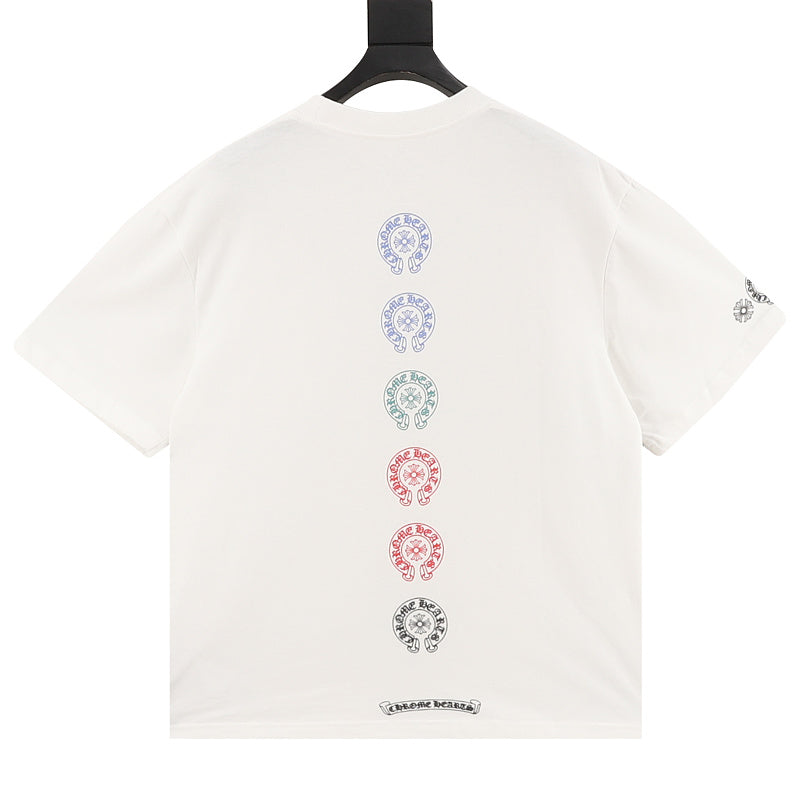 Chrome Hearts Multicolor Cross Print Short-Sleeve T-Shirt