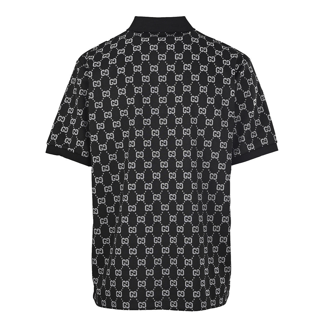 Gucci All-Over Print Short-Sleeve Polo Shirt