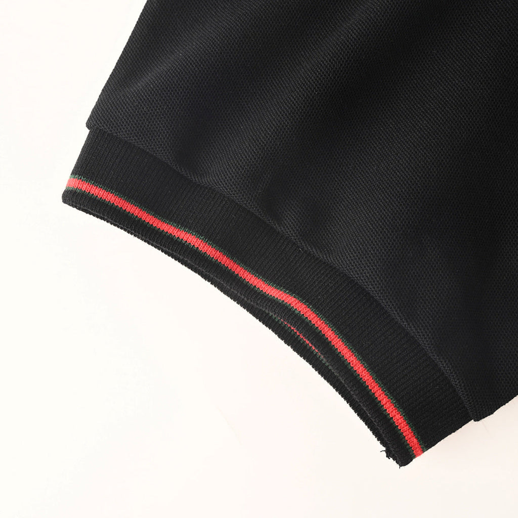 GUCCI Ribbed Jacquard Short-Sleeve Polo Shirt