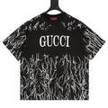 GUCCI 2026 New Arrival: All-Over Digital Print Short-Sleeve T-Shirt featuring Branch-Motif Lettering Logo