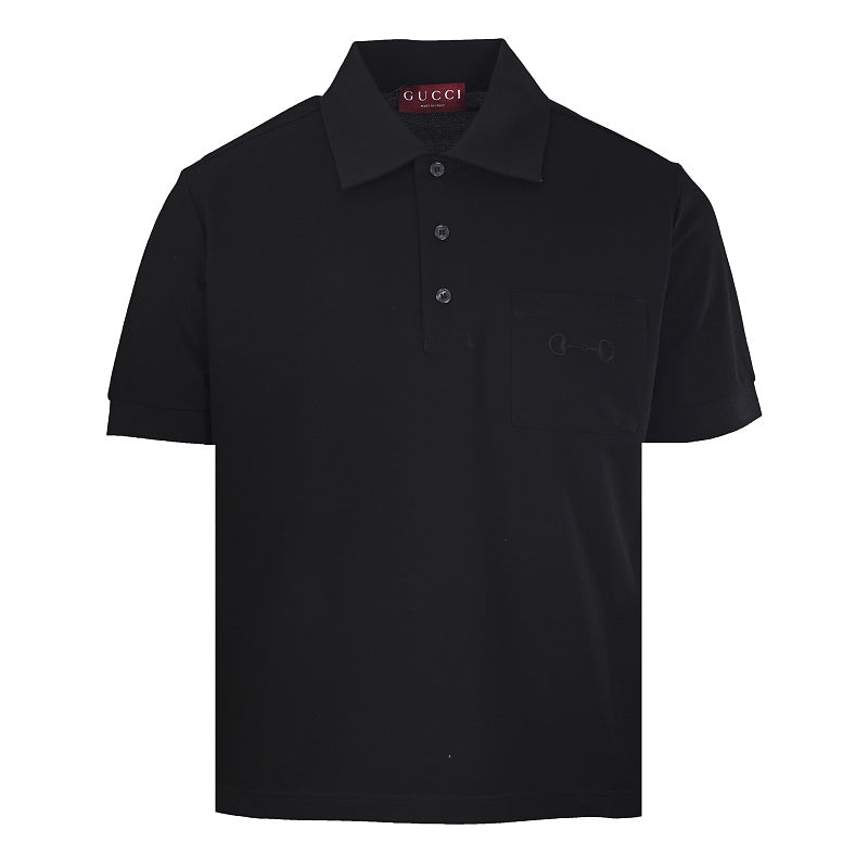 GUCCI Horsebit-Embroidered Pocket Polo Shirt
