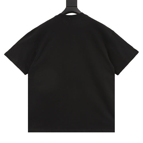 Chrome Hearts Color-block Gothic Script Cross Necklace T-Shirt