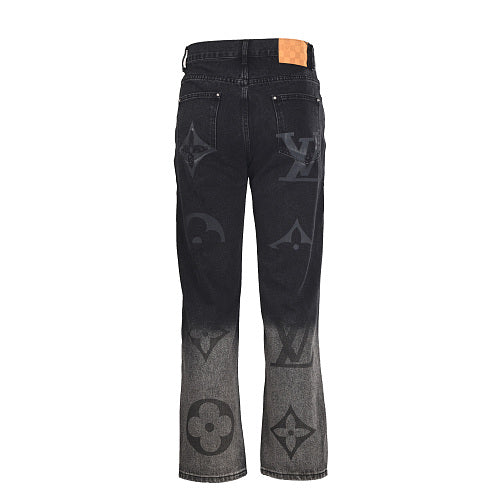 Louis Vuitton Logo-Print Slim-Fit Denim Jeans