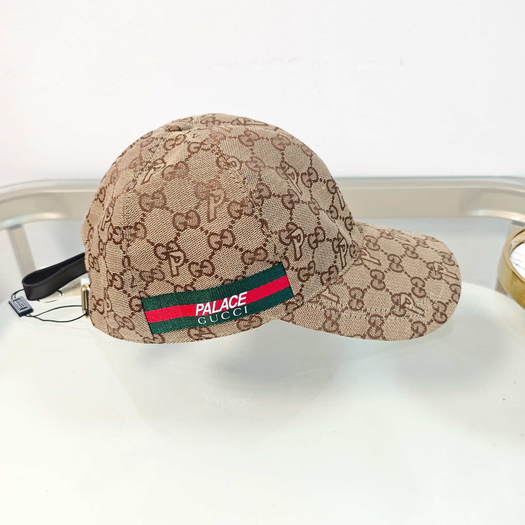 Sleek Beige Monogram Baseball Cap