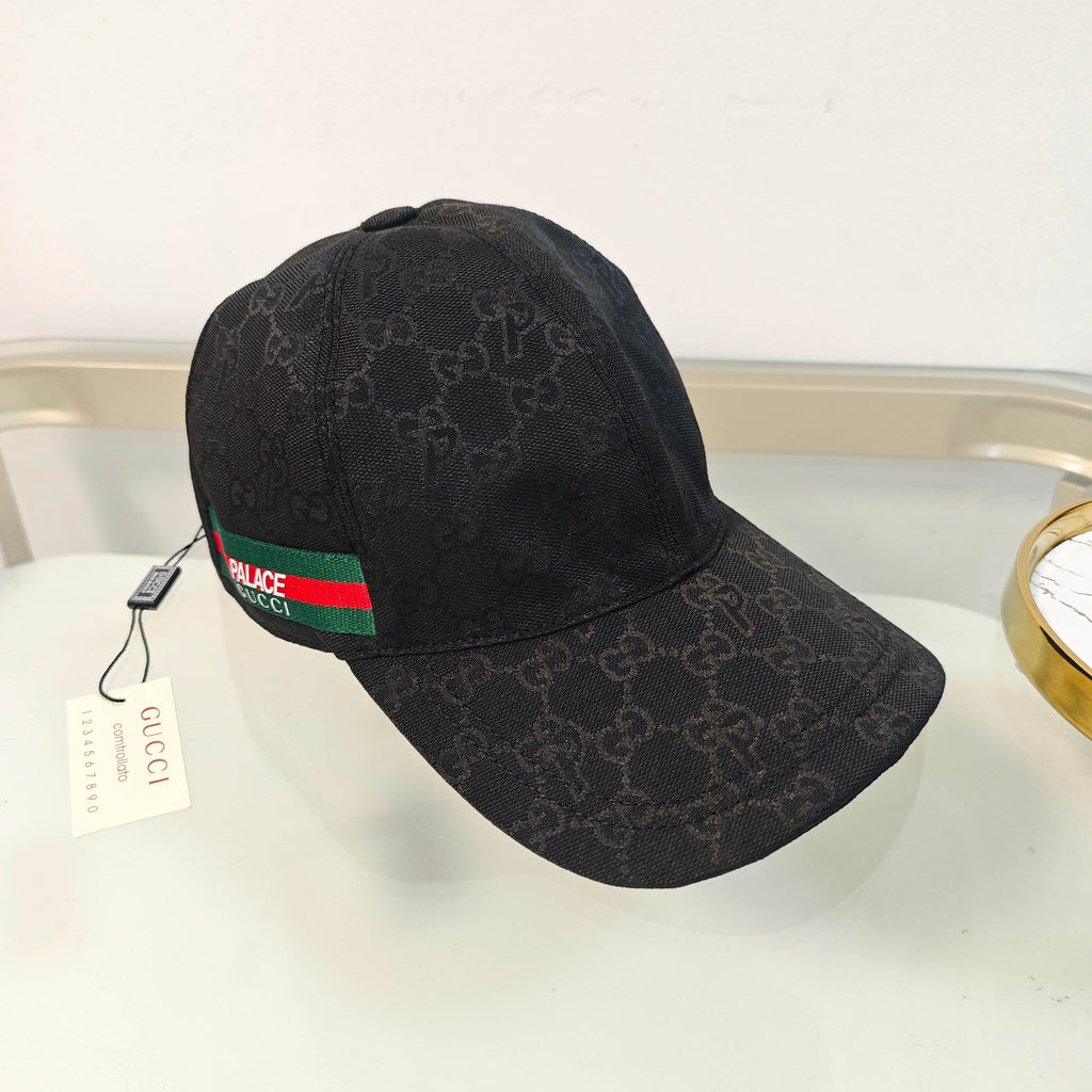 Elegant Black Monogram Baseball Cap
