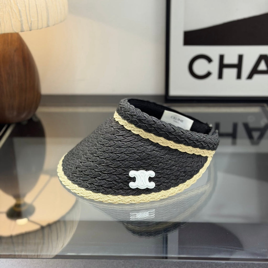 Woven Straw Visor Hat - Summer Sun Protection & Beach Accessory