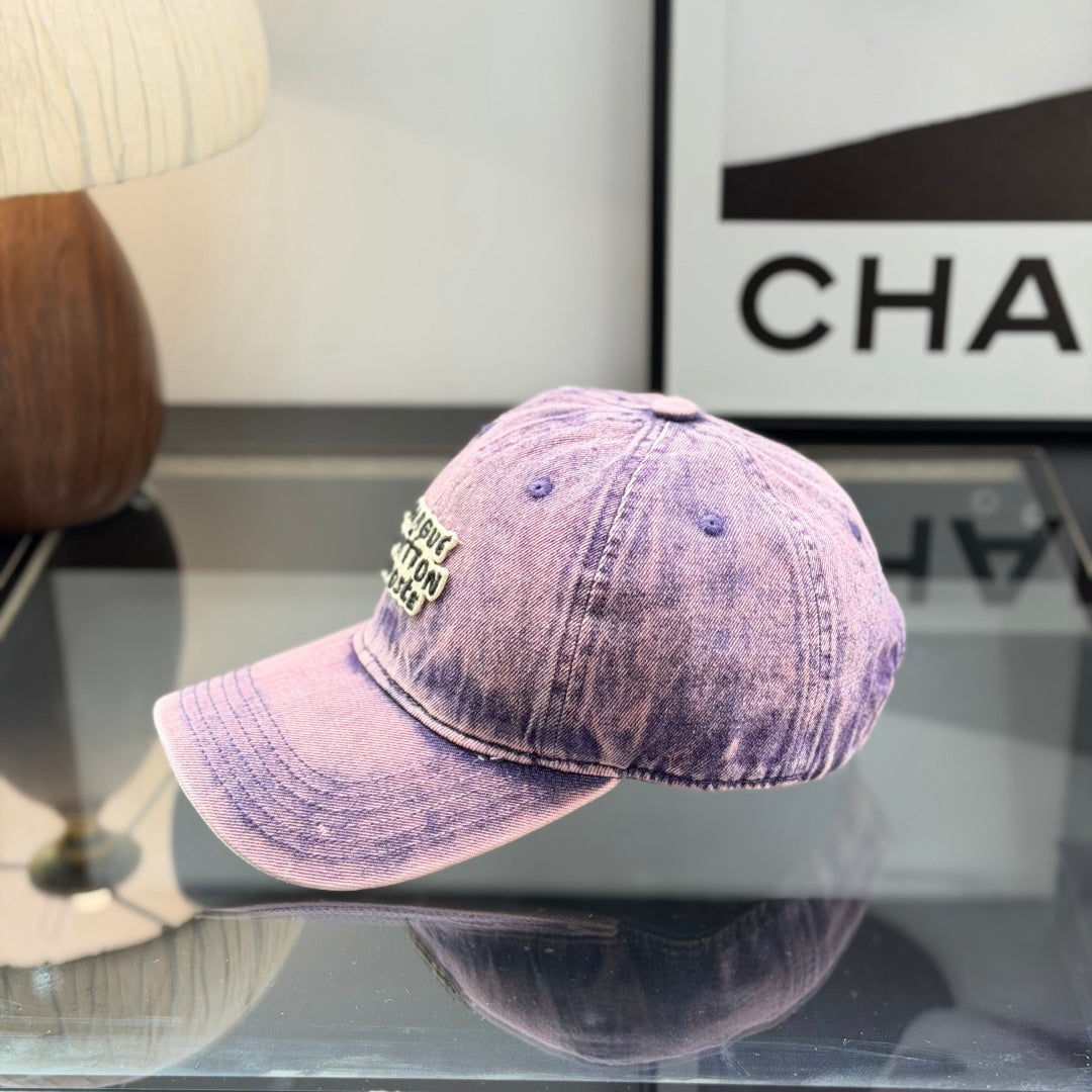 Vintage Washed Denim Baseball Cap - Adjustable Streetwear Hat