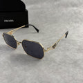 Geometric Gold Frame Sunglasses - Lightweight Metal UV Protection