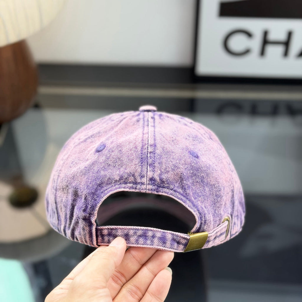 Vintage Washed Denim Baseball Cap - Adjustable Streetwear Hat