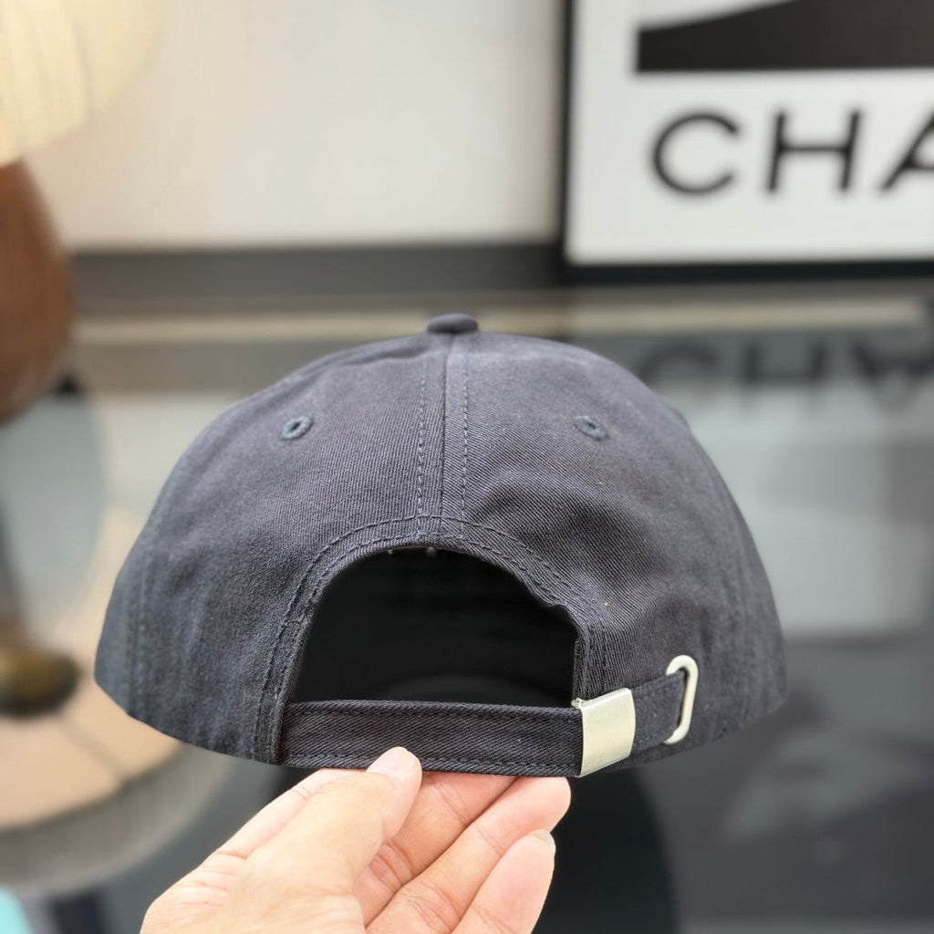 Premium Cotton Baseball Cap with Contrast Leather-Style Patch