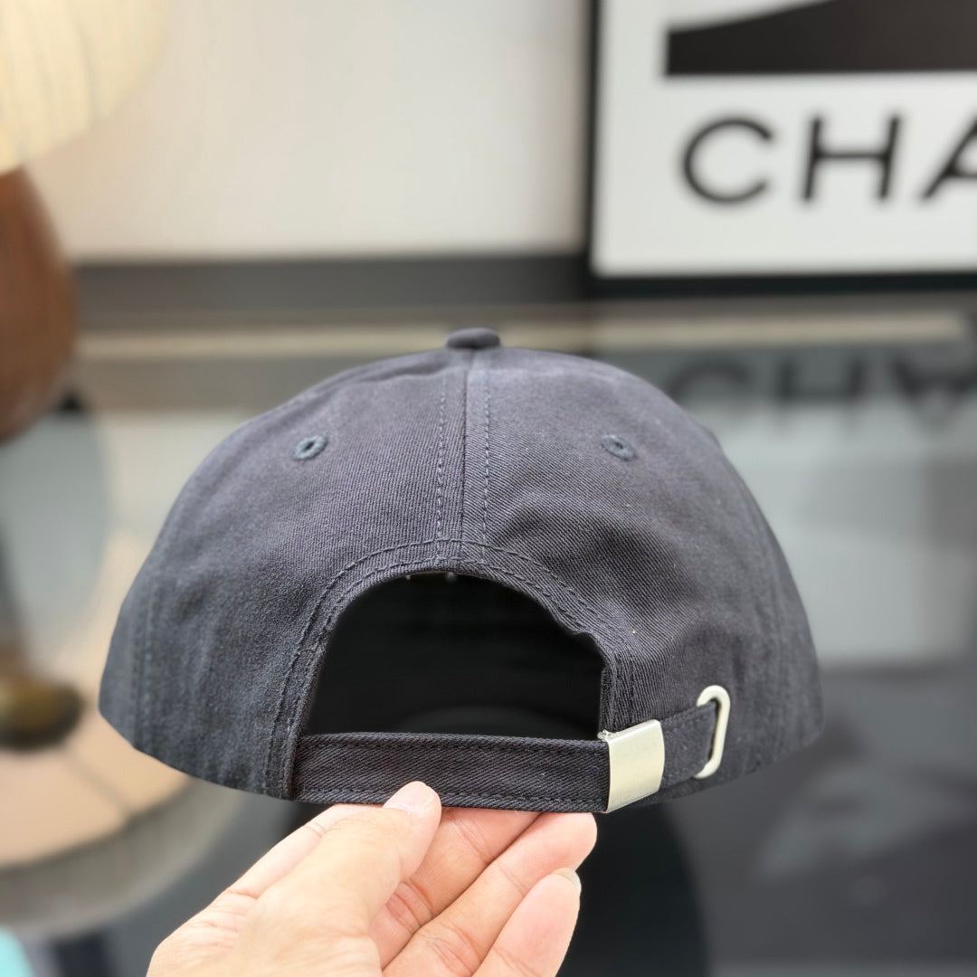 Premium Cotton Baseball Cap with Contrast Leather-Style Patch