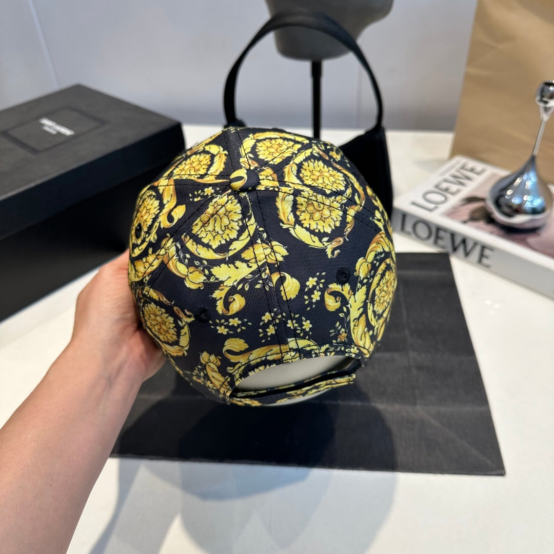 Floral Embroidered Baseball Cap - Contemporary Elegance