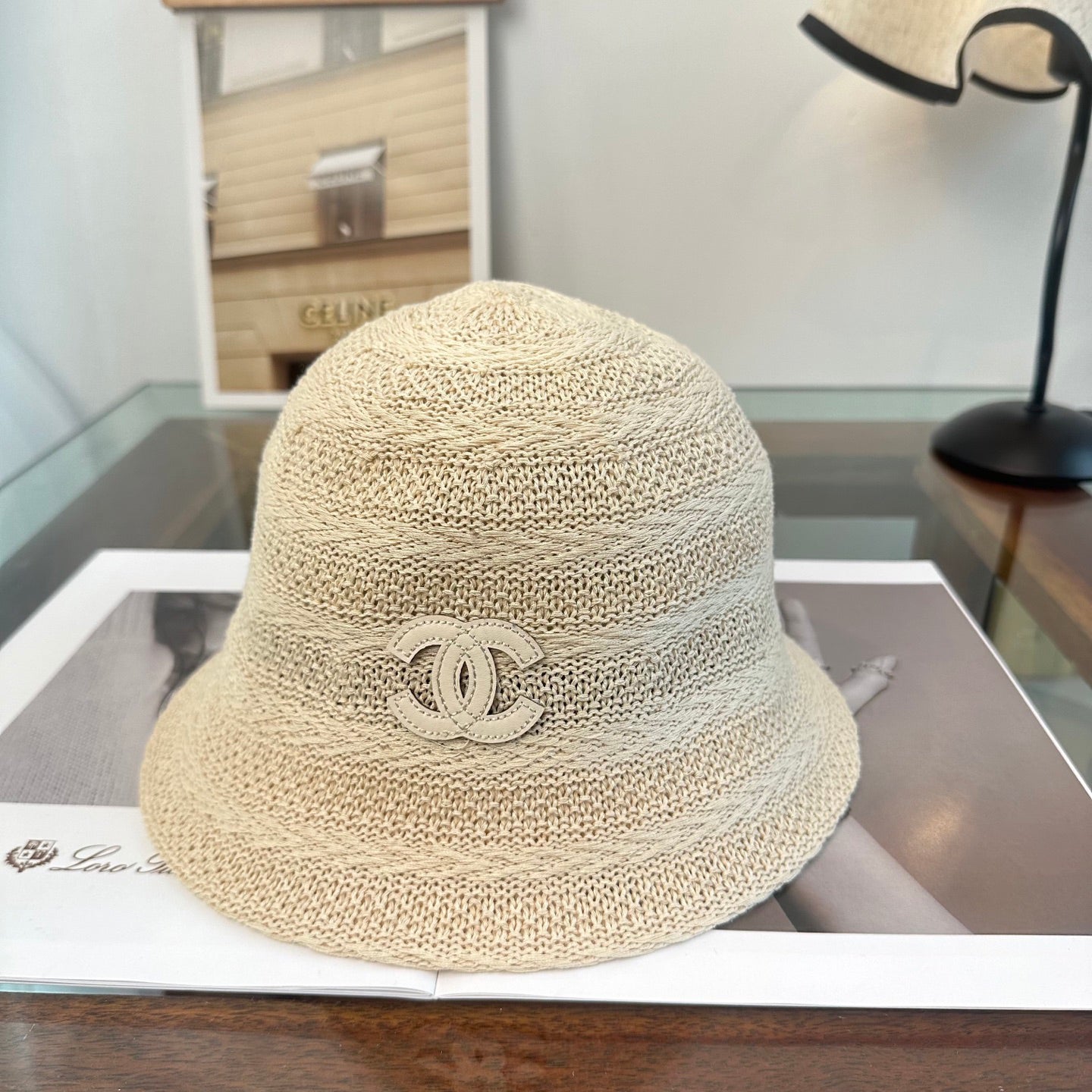 Chic Minimalist Summer Bucket Hat in Natural Beige