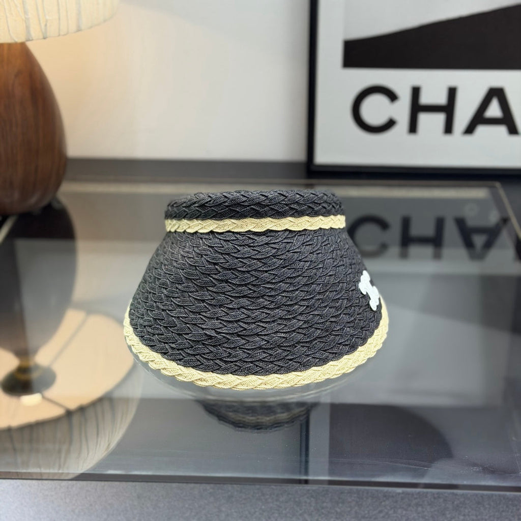 Woven Straw Visor Hat - Summer Sun Protection & Beach Accessory