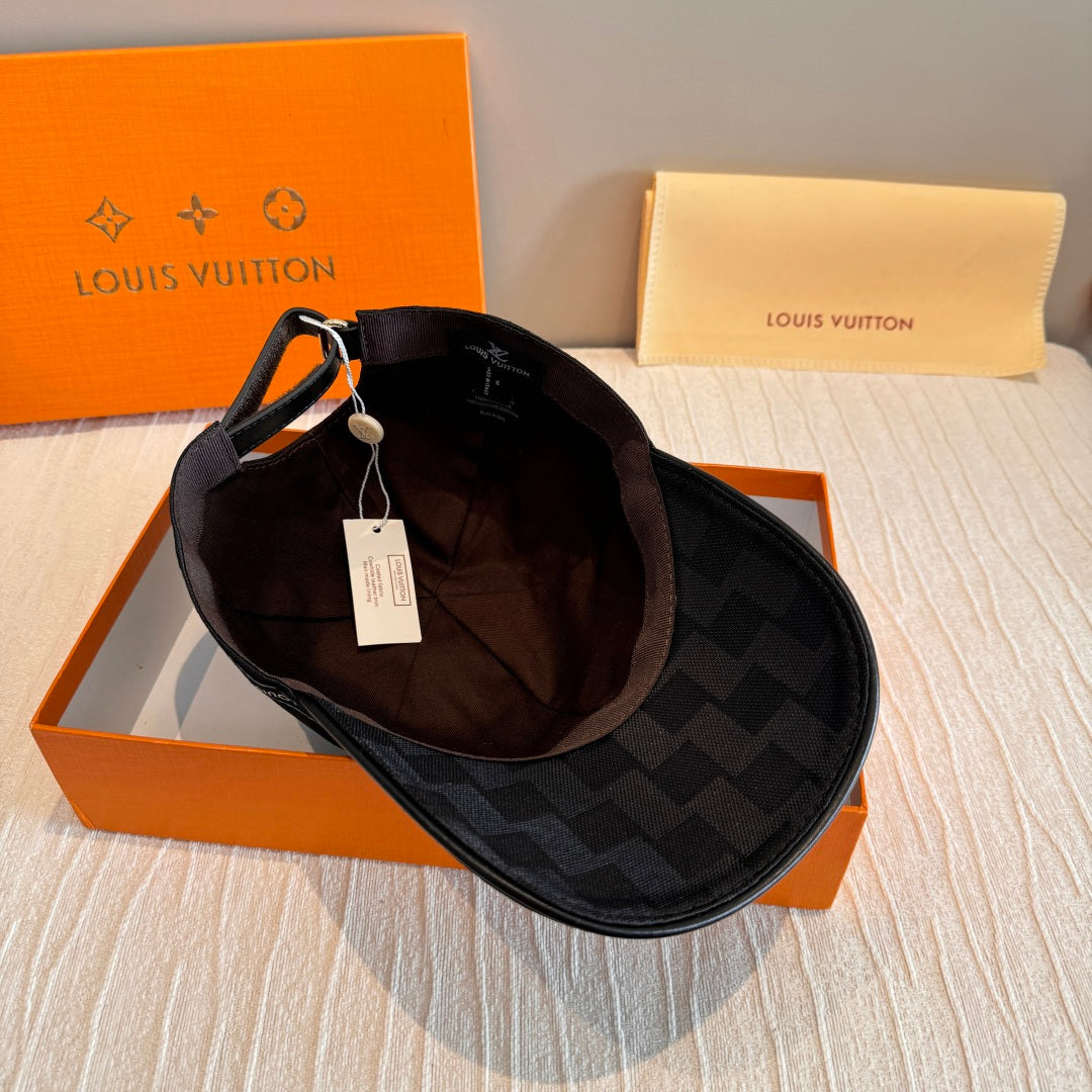 Classic Checkerboard Black Baseball Cap