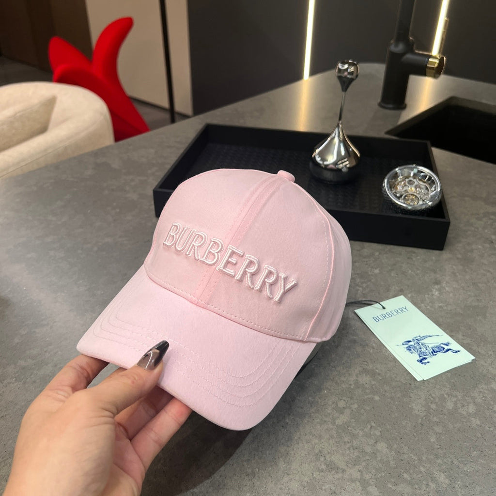 Elegant Pink Embroidered Cap for Minimalist Style