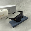 Modern Oversized Shield Sunglasses - Black UV Protection Eyewear