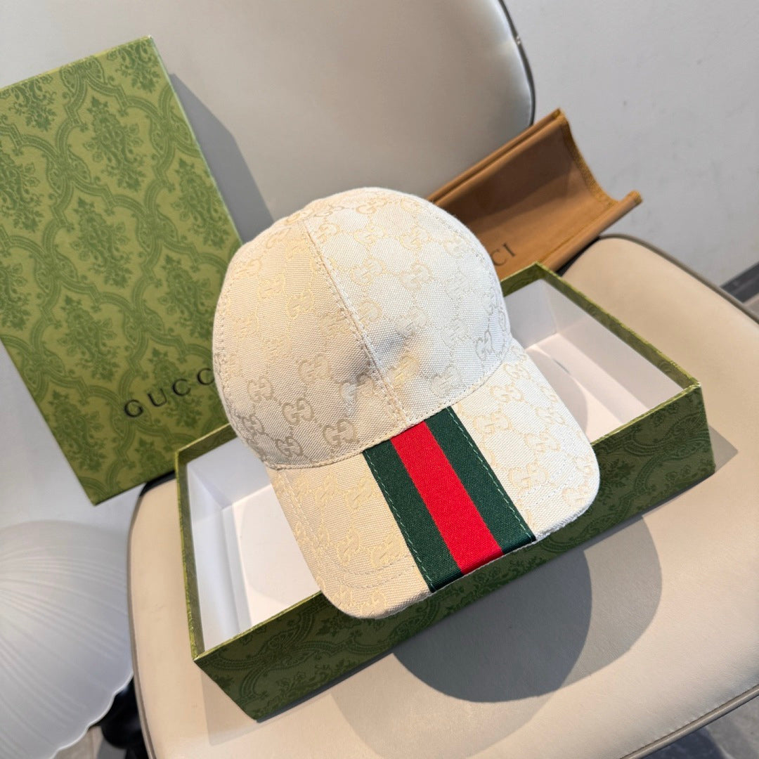Elegant Monogram Cap in Soft Cream
