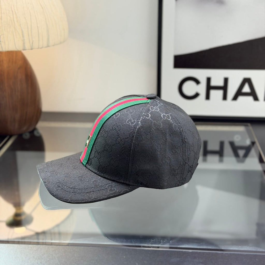 Premium Streetwear Baseball Cap with Signature Stripe & Monogram