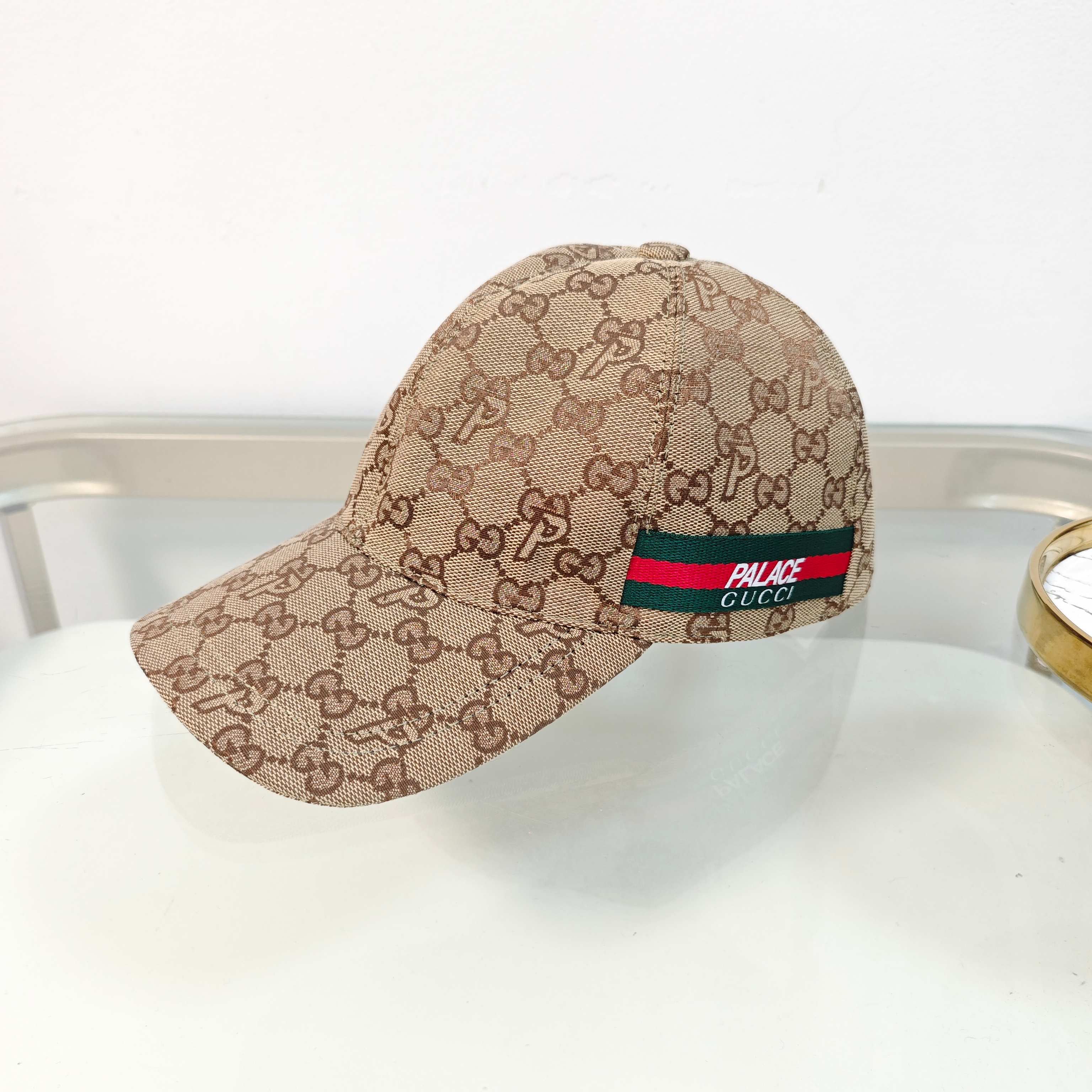 Sleek Beige Monogram Baseball Cap