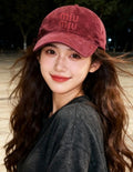Miu Miu Corduroy Logo Baseball Cap