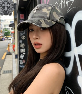 Chrome Hearts Distressed Leopard Baseball Cap
