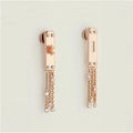 18K Hermes Diamond Kelly Gavroche Earrings