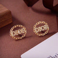 18K Dior Crystal Earrings