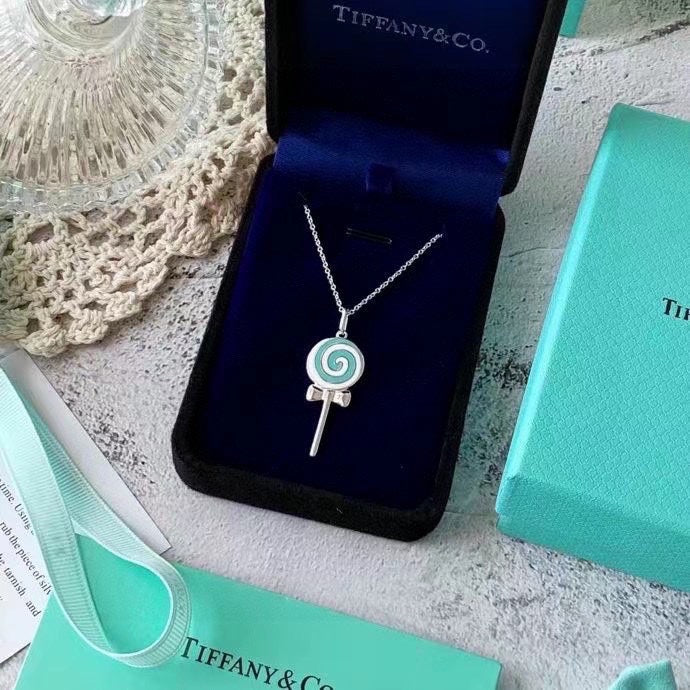 18K Tiffany Lollipop Charm Chain Necklace
