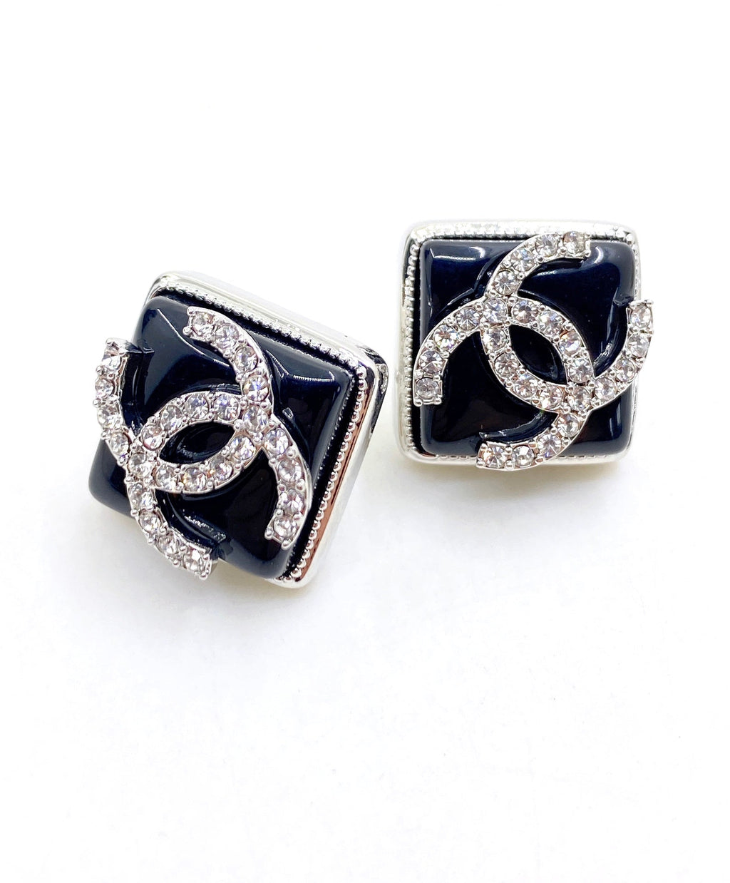 18K  Chanel Square Earrings