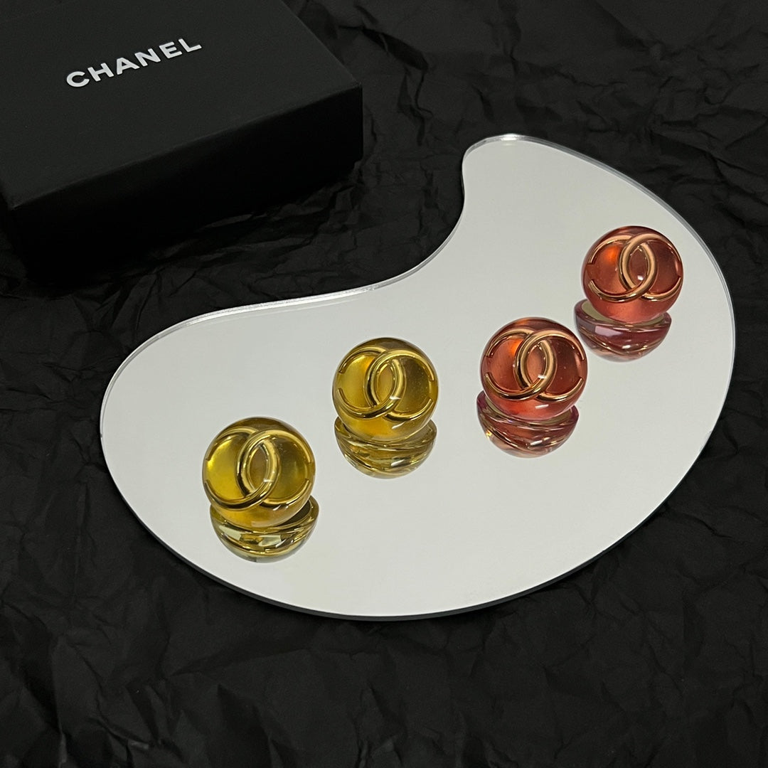 18K Vintage  Chanel Red Crystal Earrings