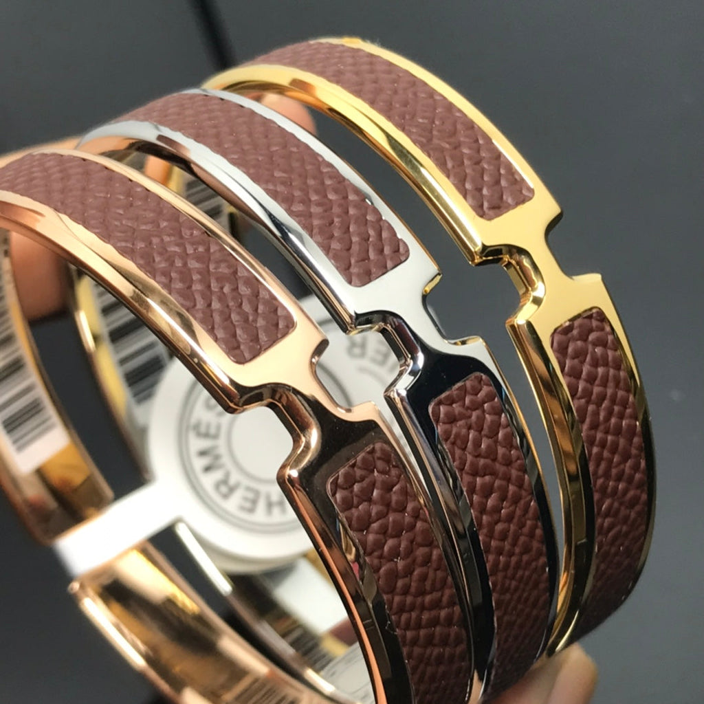 18K Olympe Light Brown Hermes Bracelet