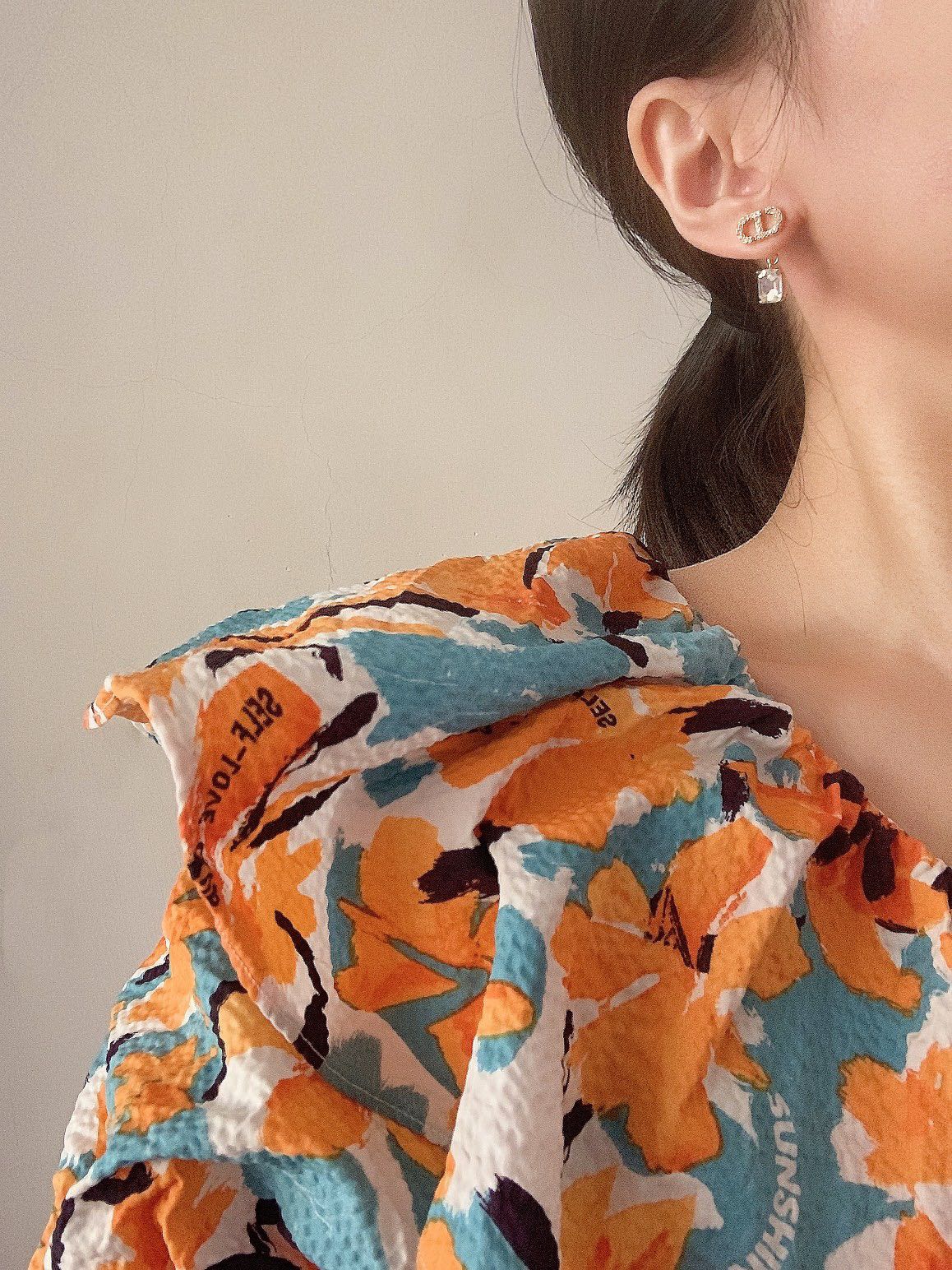 18K Dior Star Crystals Earrings
