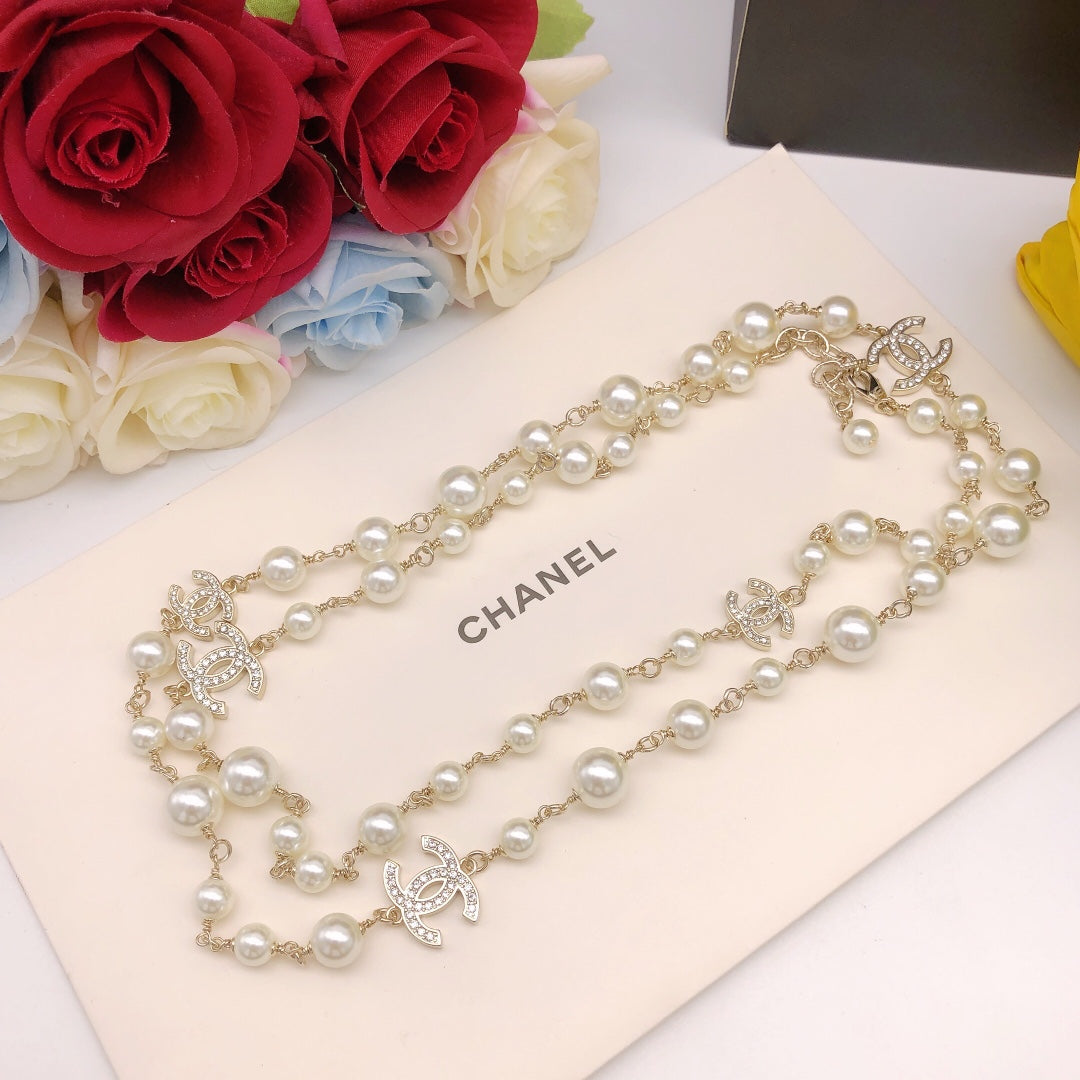 18K  Chanel Long Pearls Necklace